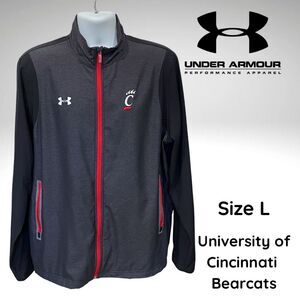 Under Armour full zip men’s jacket. Size Large. U of Cincinnati Bearcats.